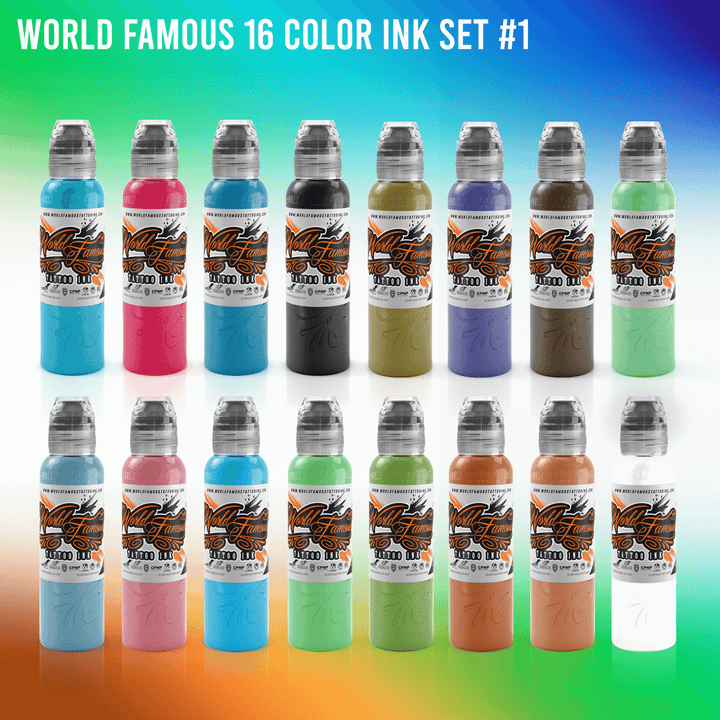 World Famous 16 Color  Set #1 - Maple Tattoo Supply