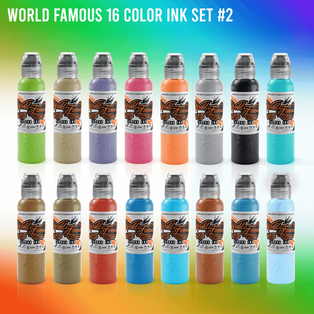 World Famous 16 Color  Set #2 - Maple Tattoo Supply