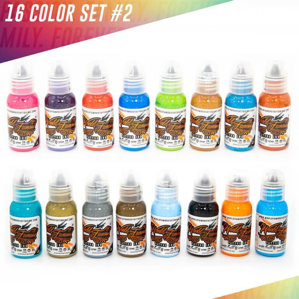 World Famous 16 Color  Set #2 - Maple Tattoo Supply