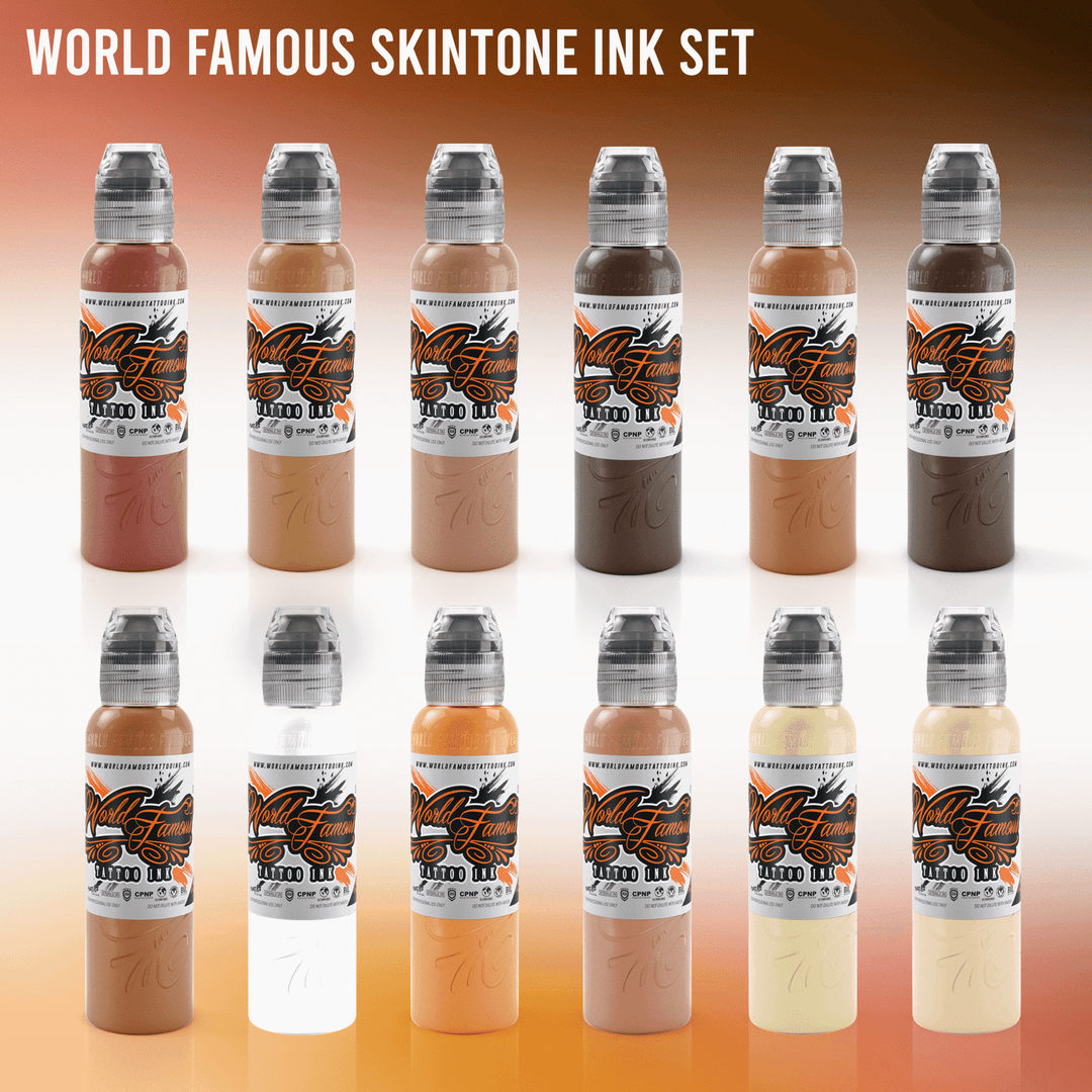 World Famous 12 Color Skintone Set - Maple Tattoo Supply