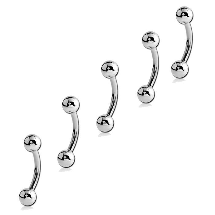 Bent Barbells with Round Balls - Maple Tattoo Supply