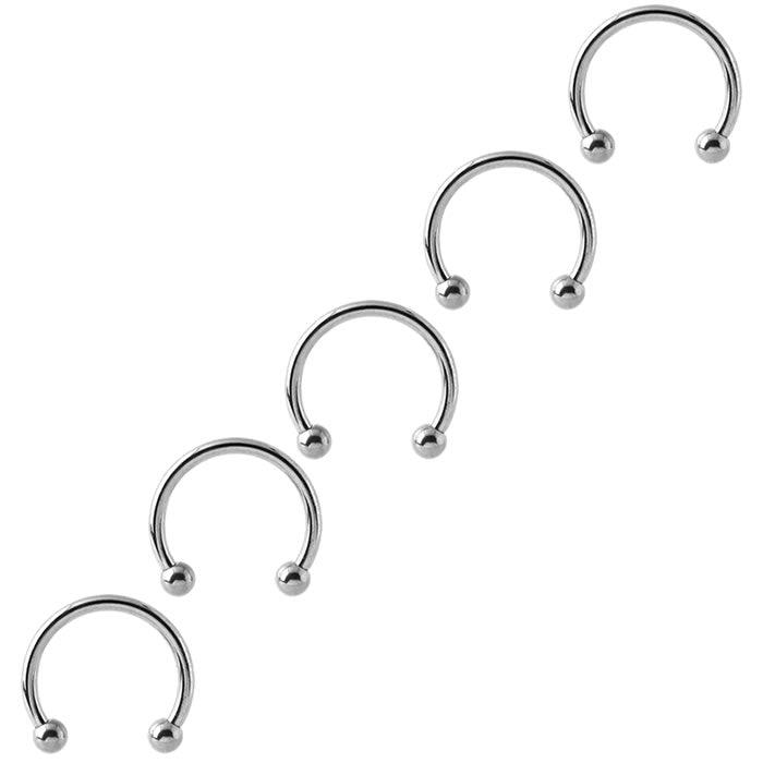 Horseshoe Circular Barbells with Round Balls - Maple Tattoo Supply