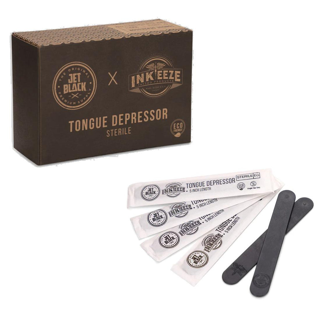 Jet Black X Inkeeze Tongue Depressors - Maple Tattoo Supply