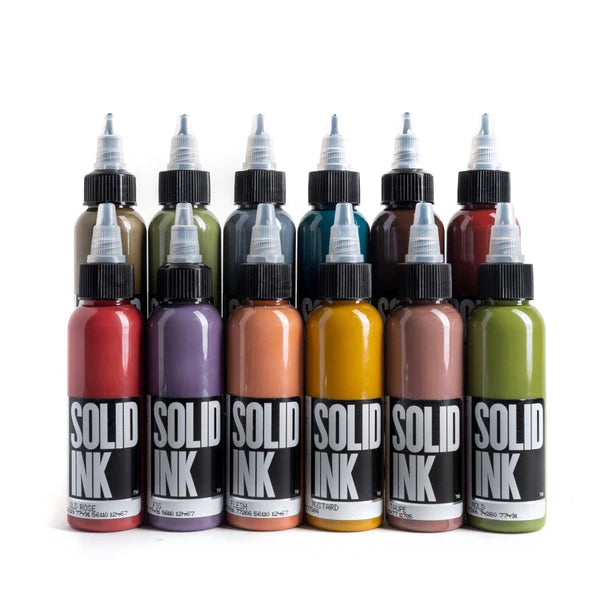 Solid Ink Opaque Earth Set 1oz - Maple Tattoo Supply