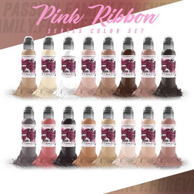 World Famous Ink 16 Color Pink Ribbon Series Set