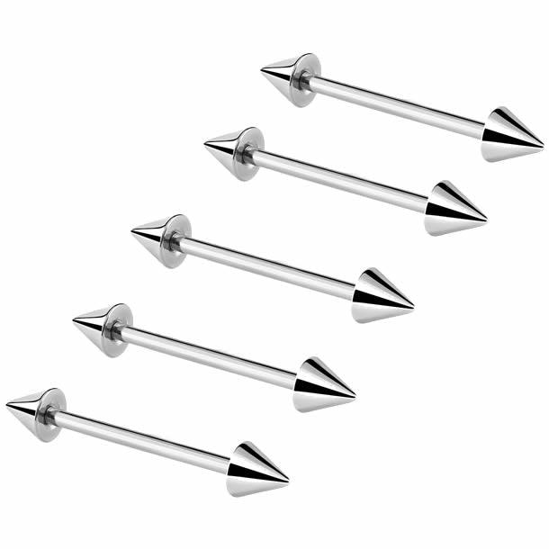 Straight Barbells with Spike - Maple Tattoo Supply