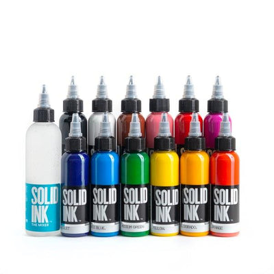 Solid Ink 12 Colors Set - Maple Tattoo Supply