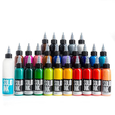 Solid Ink 25 Colors Set 1oz - Maple Tattoo Supply