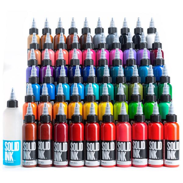 Solid Ink 60 Colors Set 1oz - Maple Tattoo Supply